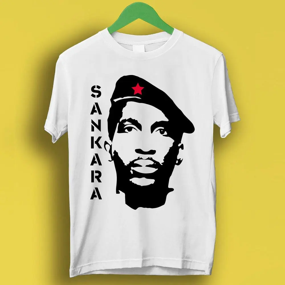 Thomas Sankara Lumumba marxista Burkina Faso diseño Retro regalo Cool hombres mujeres camiseta superior