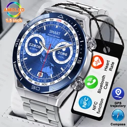 NFC Smart Watch Men Call Sport GPS Track orologi musica quadrante personalizzato frequenza cardiaca ECG Smartwatch per Xiaomi Huawei Ultra Watch 2024