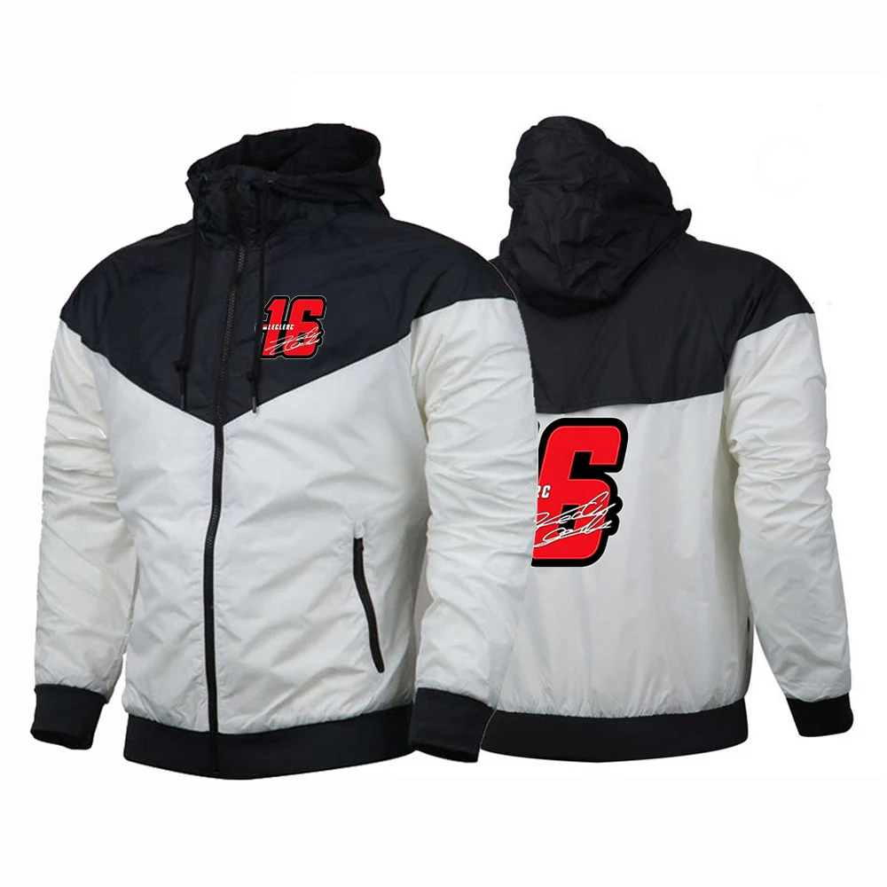 Number 16 Charles Leclerc Logo Spring Autumn 2026 New Fashionable High Quality Casual Men's Hoodie Zipper Multi Functional Top