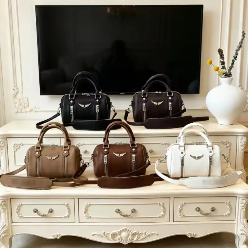 2026 NewVintage Classic Leather Diaper Bag For Women Elegant Solid Color Commuter Purse Best Superstar Show Unique Casual Design