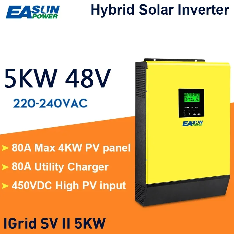 EASUN POWER PV Inverters 5kva 220V 380v 5000w Hybrid Solar Inverter MPPT 48v 5kw Hybrid Inverter