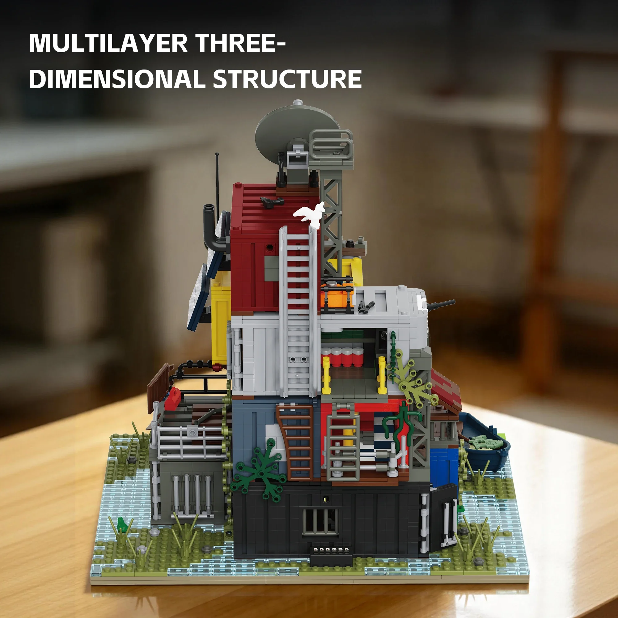 2859PCS Post-Apocalyptic Survivor Base Building Blocks Wasteland Scene Model Desktop Ornament Educational DIY Toy For Adults