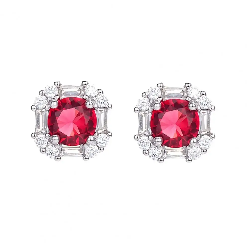 Sparkling Rhinestone Jewelry Set Romantic Red Zircon Heart Jewelry Set for Girlfriend Birthday Valentine's Day Gift Love Heart