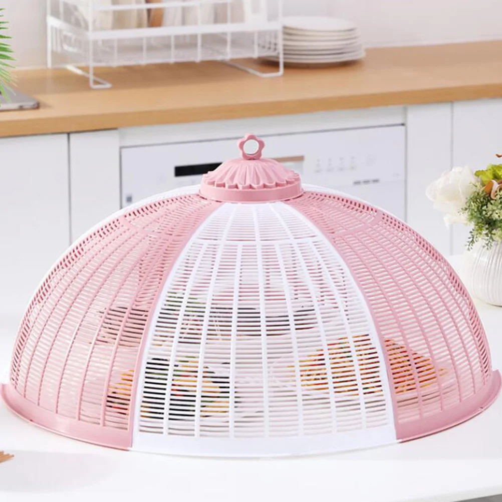 

1pc Foldable Kitchen Cover Plastic Food Protector For Home Use Anti-Mosquito Dust Resistant Simple Portable Food Tent Umbrella
