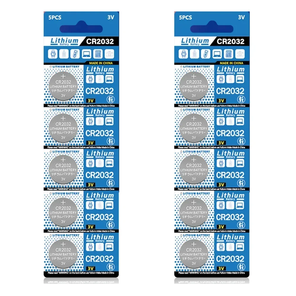 Lithium Coin Cell Battery CR2032 3V 2-50PCS, ECR2032 BR2032 LM2032 Replacement for Watch Clock Toy Remote Control