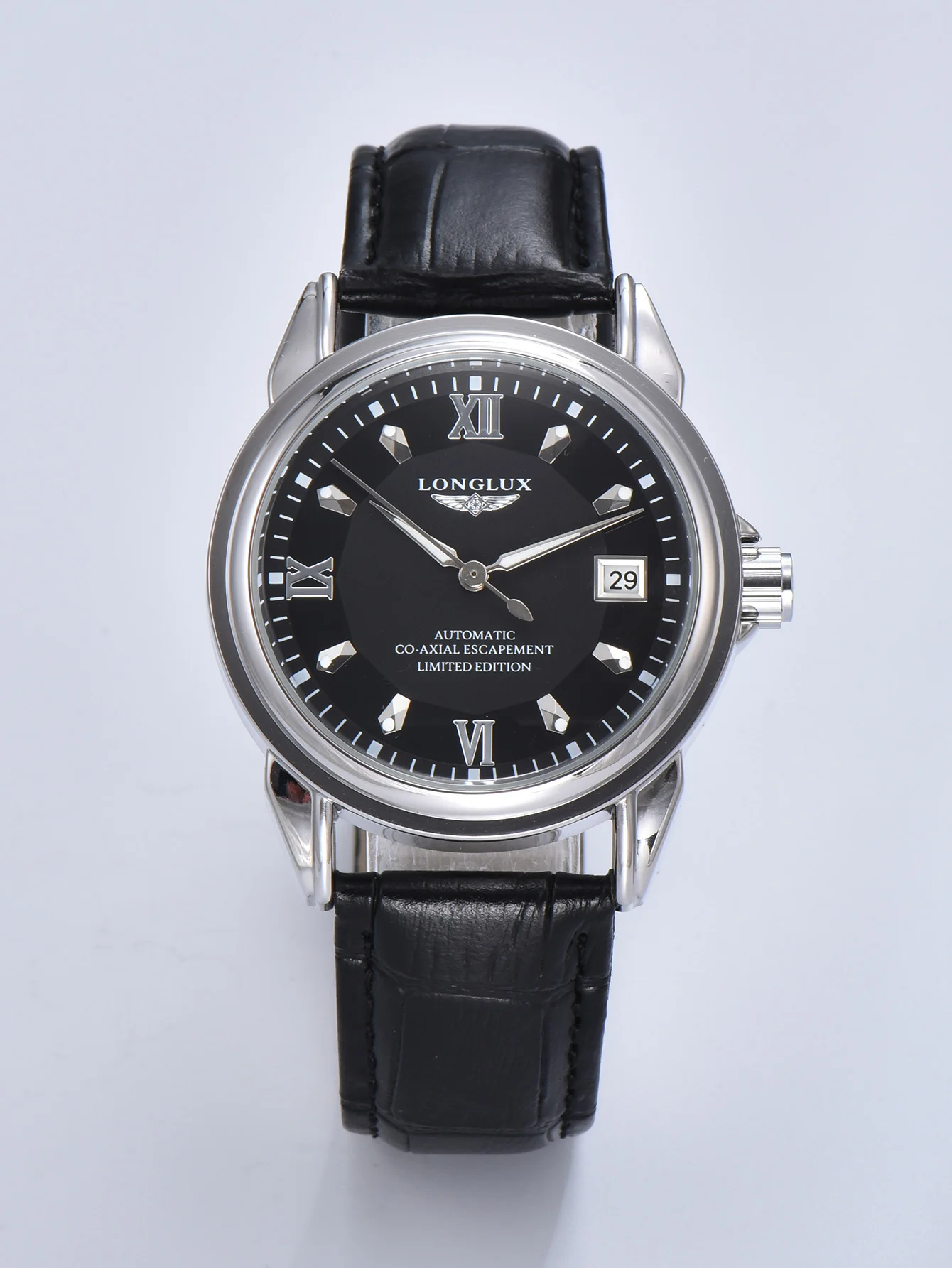 Men's Automatic Watch, Simple Mechanical Leather Timepiece