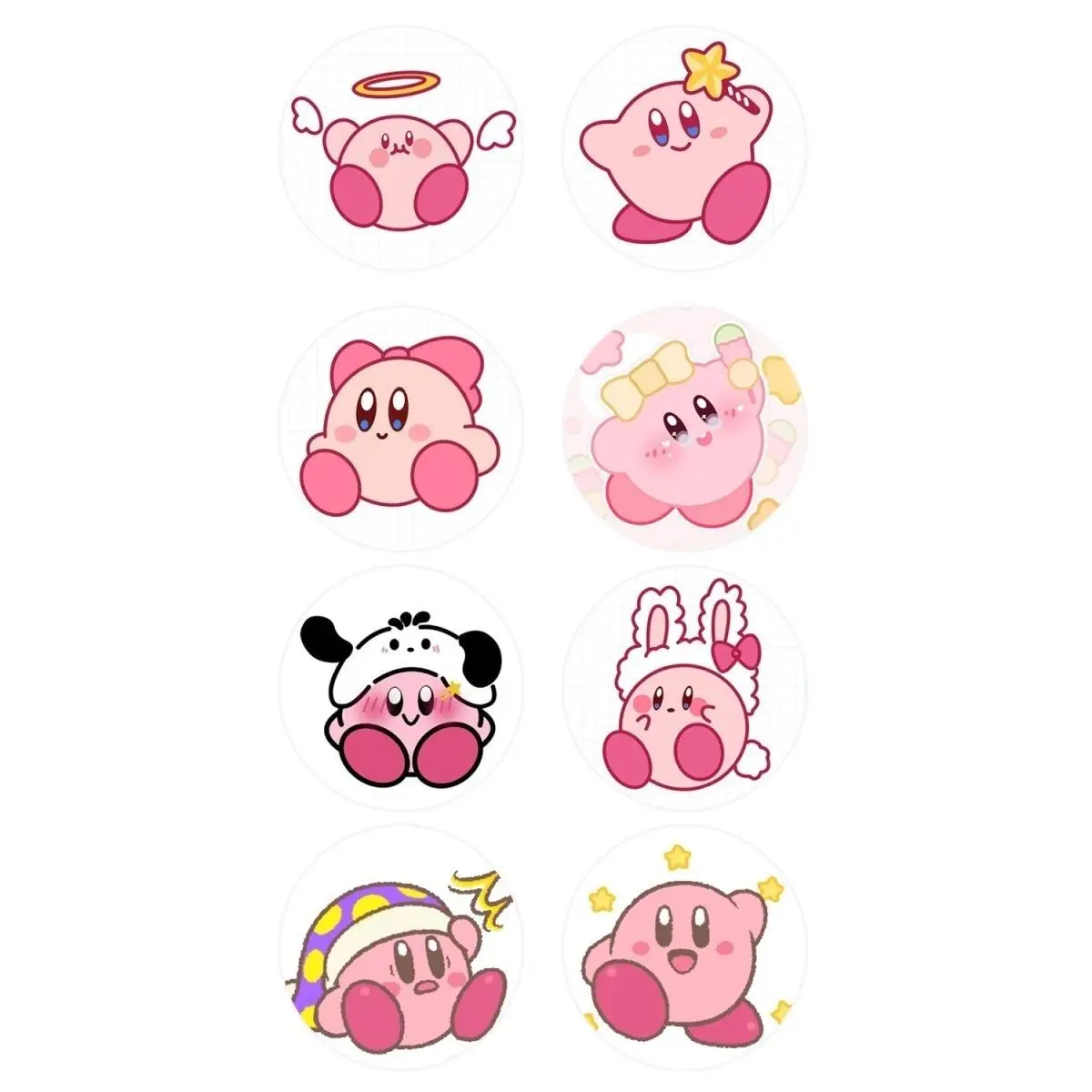 500/1000pcs Kirby Round Stickers Cute Cartoon Decorative Stickers for Journal Gift Packaging view 5