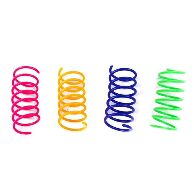 4 pezzi giocattolo per gatti gatti colorati a molla giocattolo giocattolo a spirale per gattino attività interna