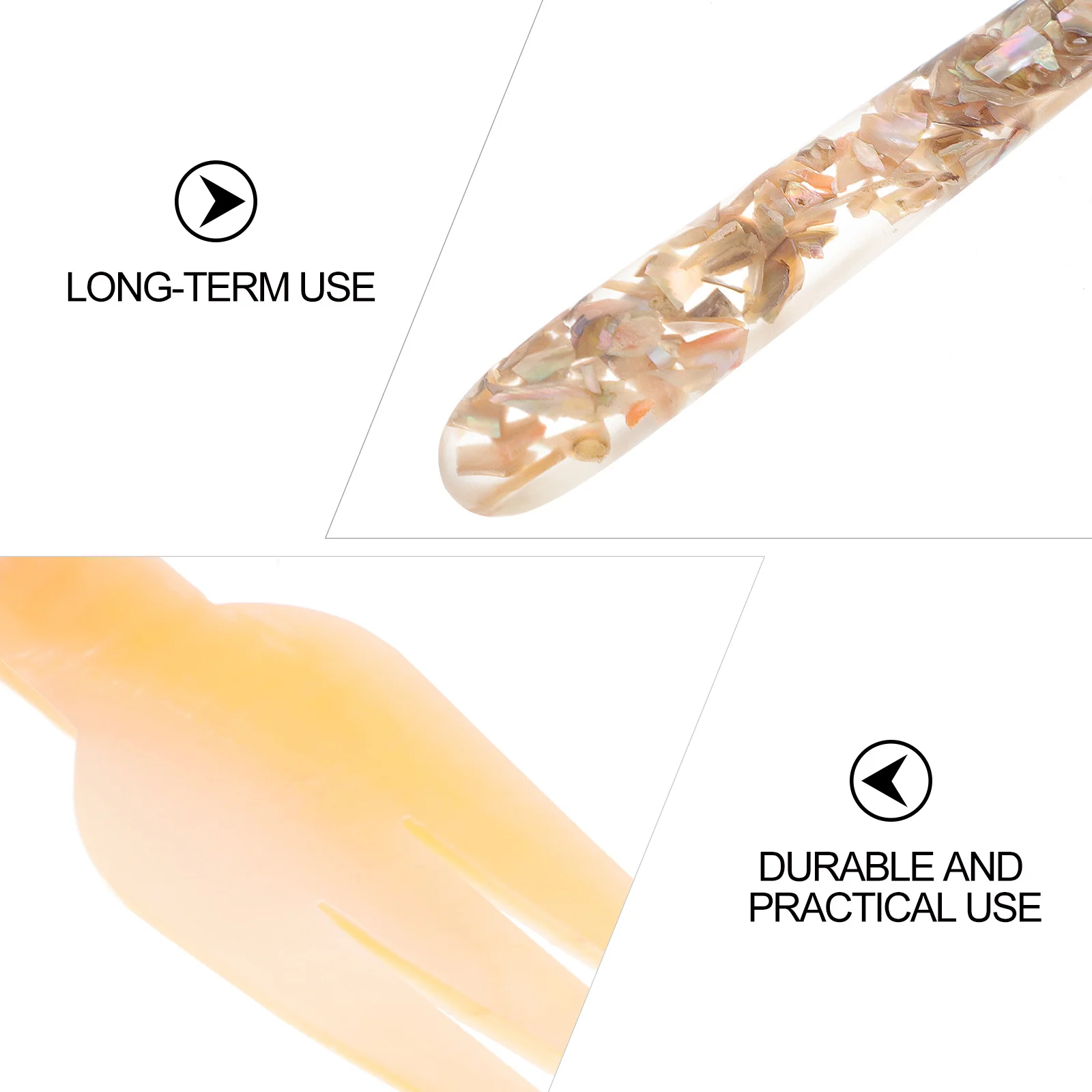 

Creative Conch Fork Chic Anti-Scalding Handle Smooth Surface Easy Clean Dining Fork for Kitchen Dessert Party Tableware