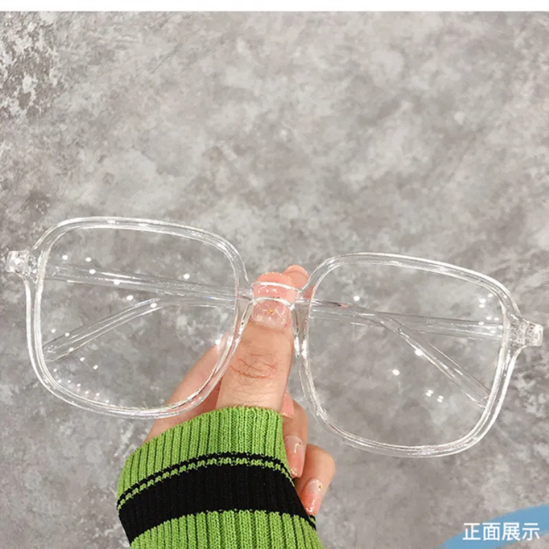 Square polygon Frame Plain glasses blue membrane Glasses all can match Men Women Fashion glasses lenses Blocking Glasses Eyewear view 4
