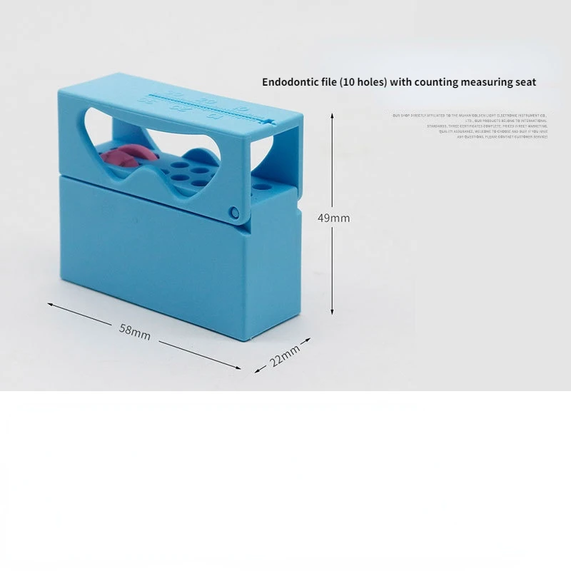 Dental 10-Loch-Wurzelkanalfeile mit Zählung Messsitz Kunststoff große Konus feile Rack Rotation Zähl verlängerung Rack