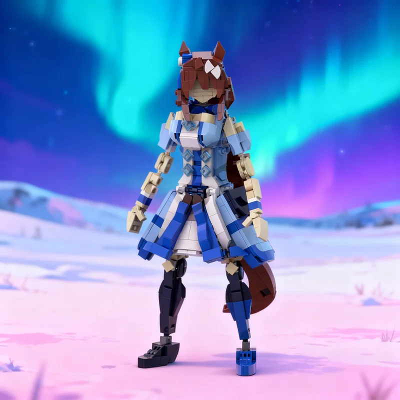 

607 деталей MOC Super Creek Uma Musume Ideas CUUSOO: Набор строительных блоков для сборки, подарок, креативный коллекционный декор, премиум-класс для взрослых