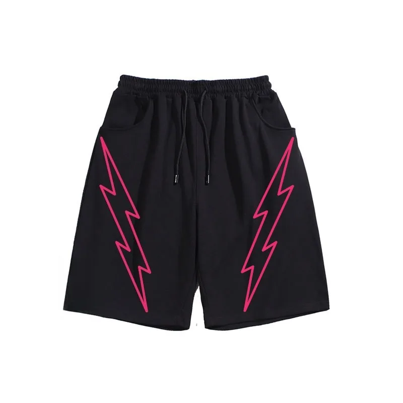 

2025 Marvel autumn new unique niche design pattern print men's trendy casual shorts cotton