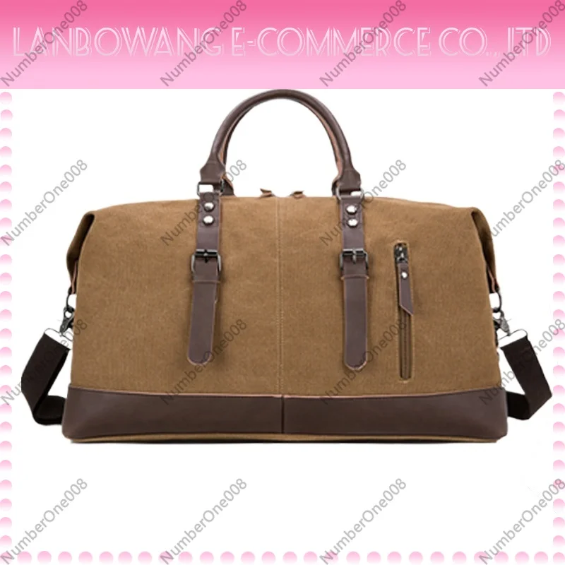 Large Capacity Canvas Travel Luggage Bag Men Women Outdoor Multi Purpose Shoulder Messenger Handbag For Short Trip Camping