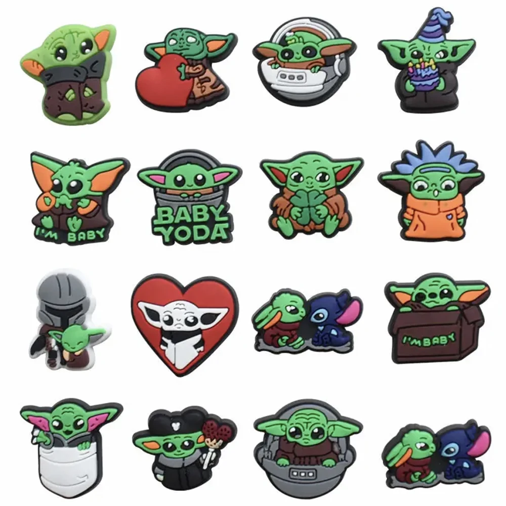Hot Toys Disney Star Wars PVC Choes Charms Cartoon Sandals Accessories for Clogs Decorate Buckle Boys Kids X-mas Gifts image 6