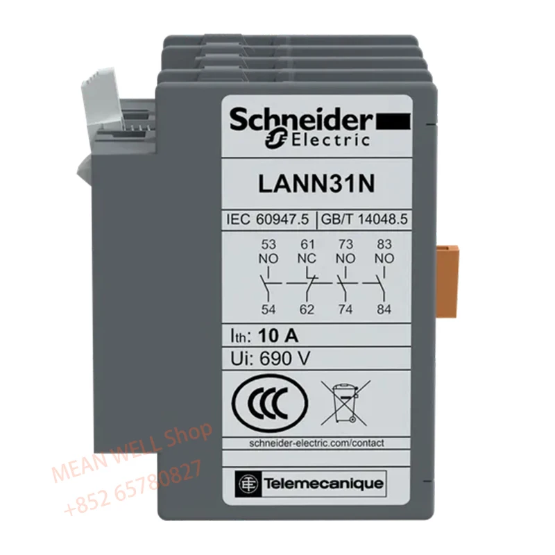 LANN31N Easy TeSys Control D3N Instantaneous auxiliary contact module - 2NO+2NC
