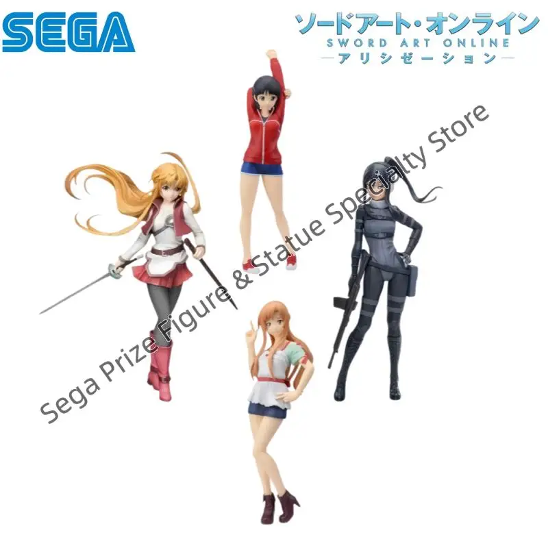 Sega En Stock Caja Original Garagekit Sword Art Online Kirigaya Suguha Personajes de Anime Figura de Acción Coleccionable Original Estatua