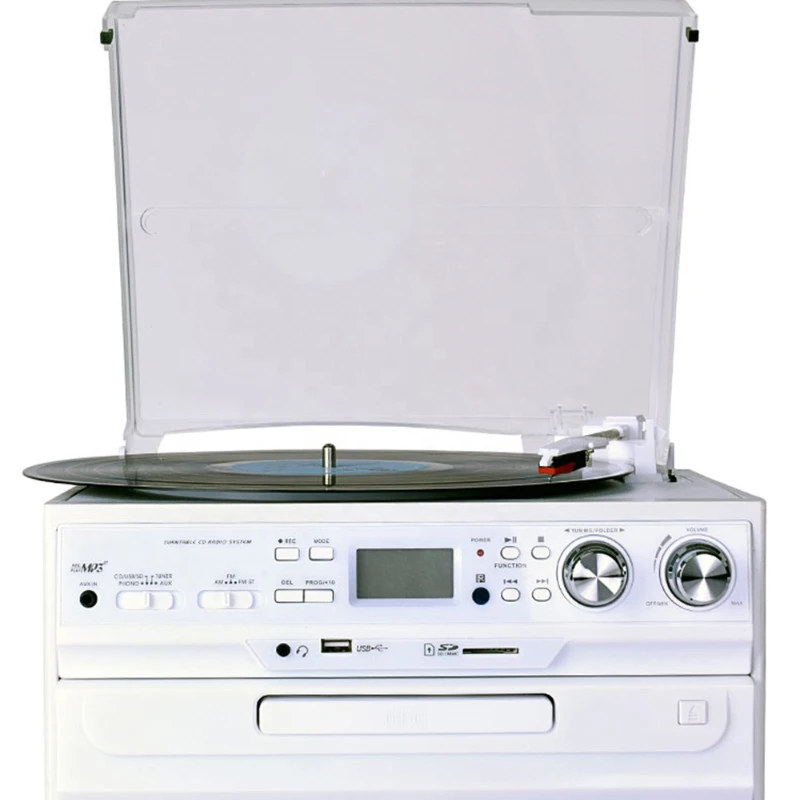 High Quality Vinyl record player CDFM radio U disk SD card LP retro audio vintage record player phonograph