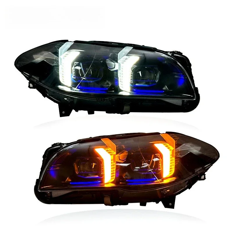 

1 шт. Светодиодные фары для автомобилей, подходят для систем освещения BMW 5 серии F10/F18 (2010-2017), комплект фар, автомобильные светодиодные лампы