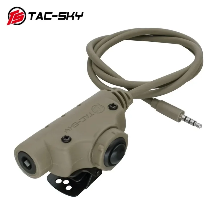 

TS TAC-SKY Tactical Headset PTT Plug 3.5mm Adapter Tactical Push to Talk Phone PTT U94 V2 PTT Compatible with PELTO COMTA