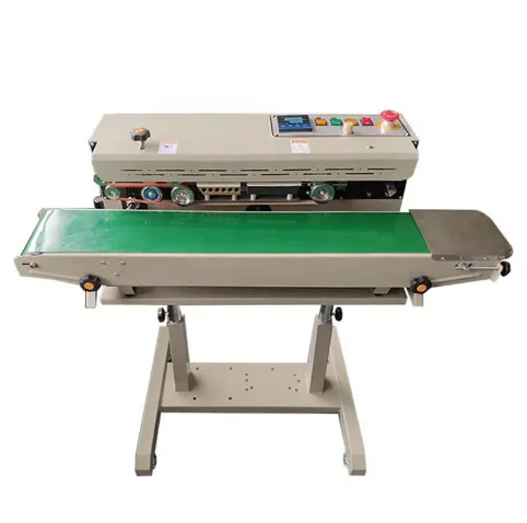 Automatic Touch Screen Inkjet Printing Date Coding Logo Plastic Film Pouch Bag Continuous Band Sealer Sealing Machine