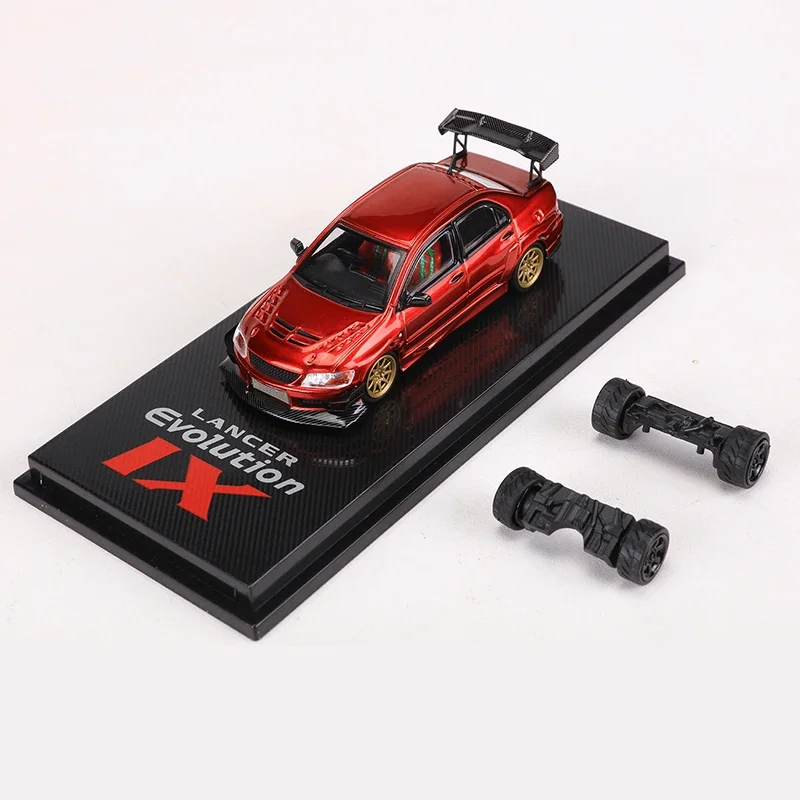 

CM модель 1:64 Lancer Evolution 10 IX красный/красный УГЛЕРОДНЫЙ сплав модель автомобиля