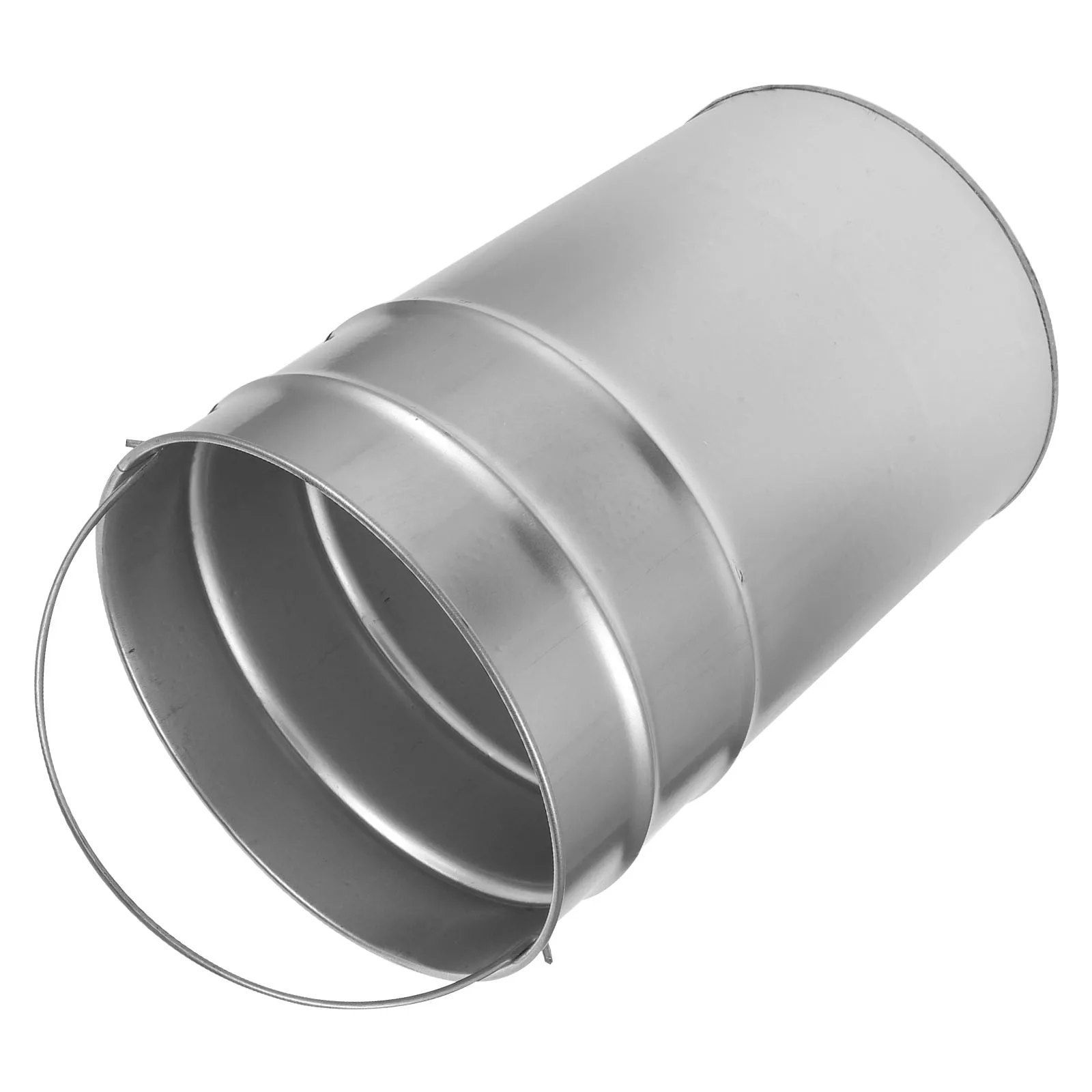 

Galvanized Iron Trash Can Large Capacity Metal Bucket Handle Outdoor Garden Storage Portable Garbage Container Rust