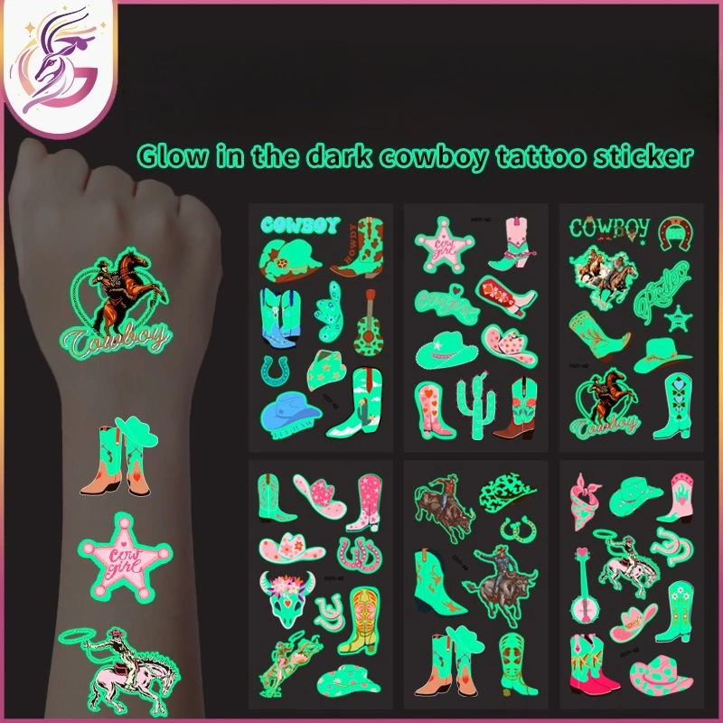 Светящиеся-в-темноте-джинсовые-татуировки-наклейки-крутой-ковбойский-дизайн-водонепроницаемый-безопасный-нетоксичный-для-мальчиков-приключенческая-вечеринка-тематическое-празднование