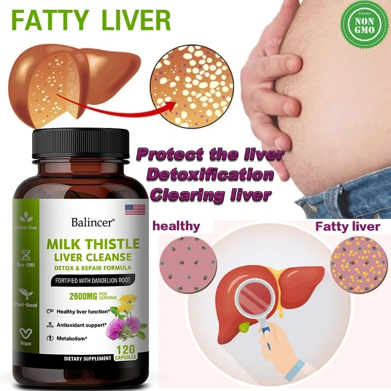 

Liver Cleanse Detox Health Supplement - Contains Milk Thistle To Support Healthy Liver Function Detox Cleanse for Men and Women