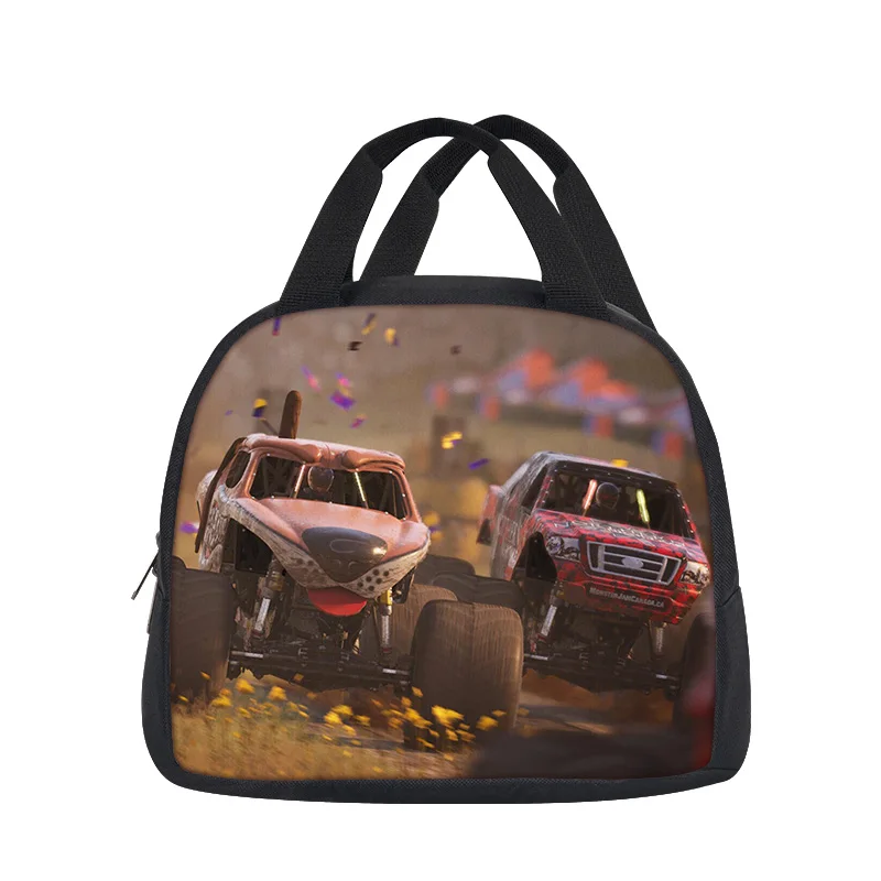 Monster Jam lunch bag practical cartoon print for male and female students, school and office workers, the best companion