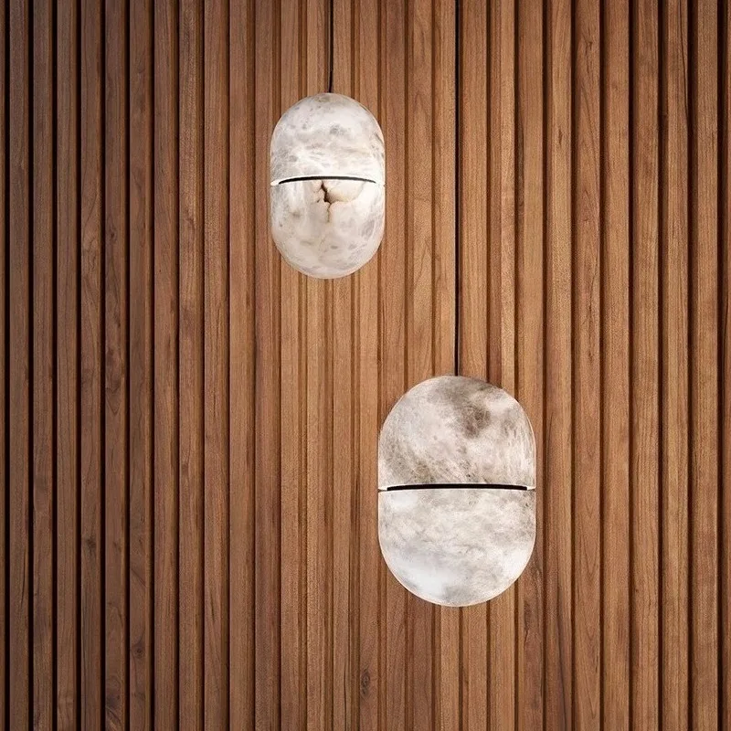 Spanish Marble Collection LED Chandelier pendant Lights For living Dinning Room kitchen Lustre Suspension Hanging Lamp Luminaire