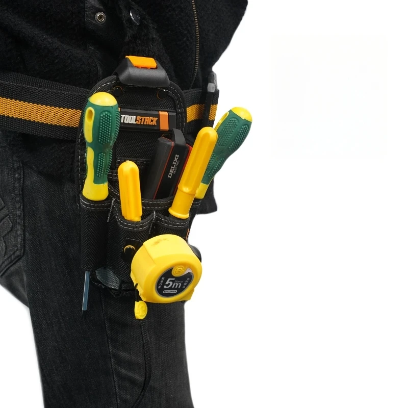 TOOLSTACK Mini Electrician's Pouch High Quality Oxford Durable Tools Storage Bag Quick-Hook Small Waist Toolkit Work Package