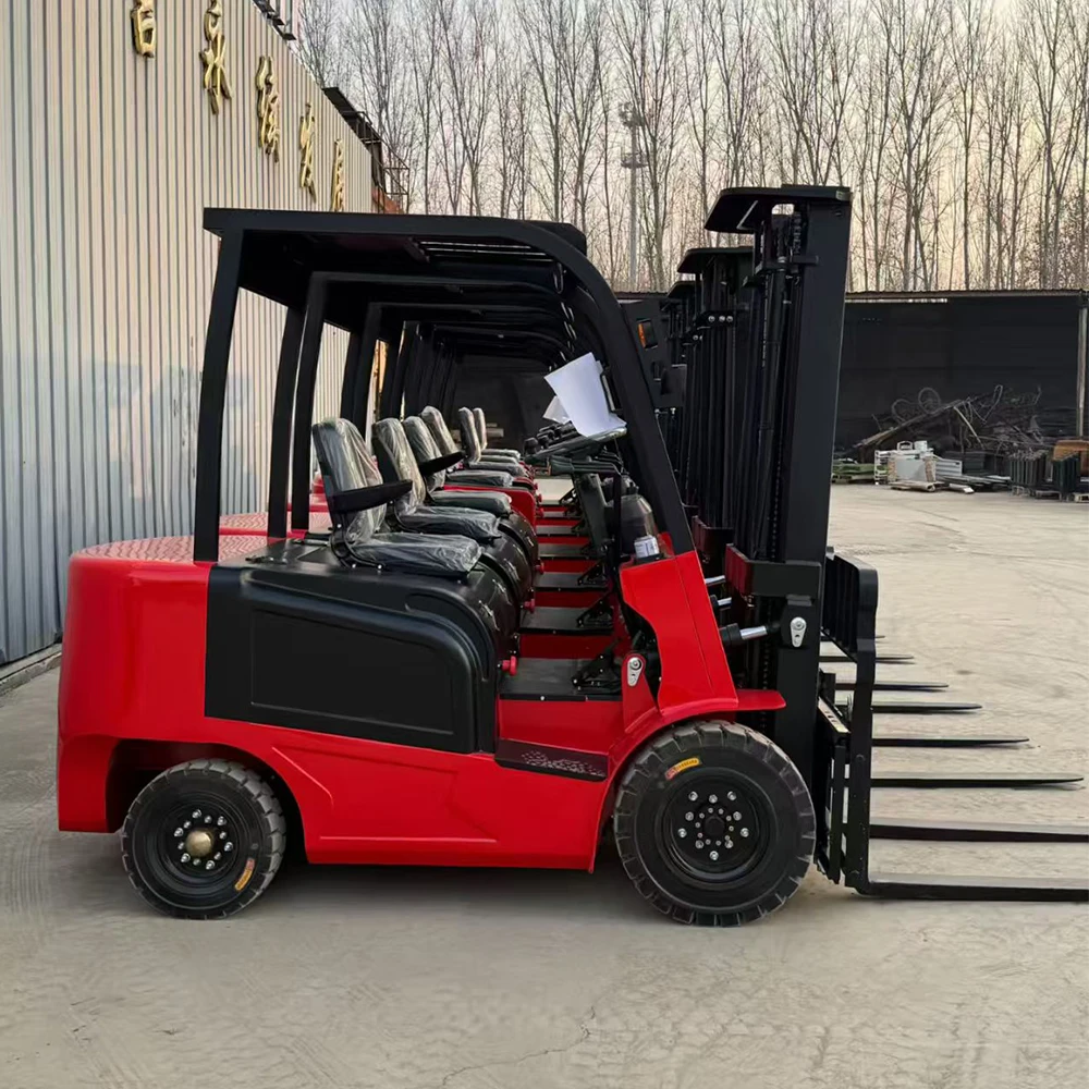 All Terrain 4 Wheel Electric Forklift 2.5ton Multifunctional Portable Electric Small Forklift