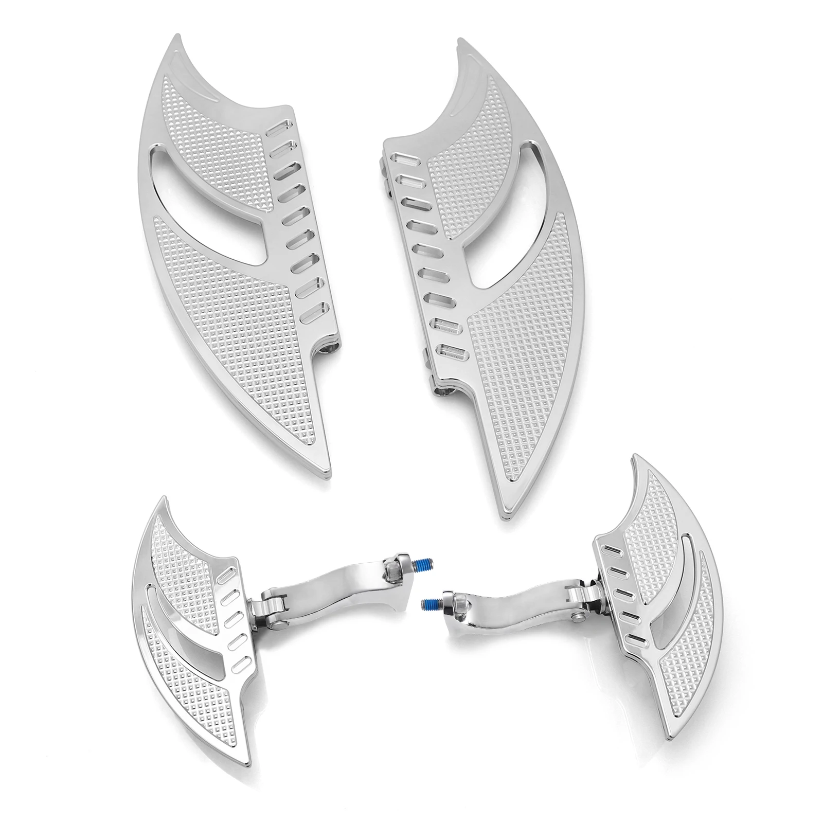 

Blade Driver Passenger Floorboard Pedal CNC Foot Pegs for Harley Touring Road King Road Glide 1986-2025 Softail Dyna