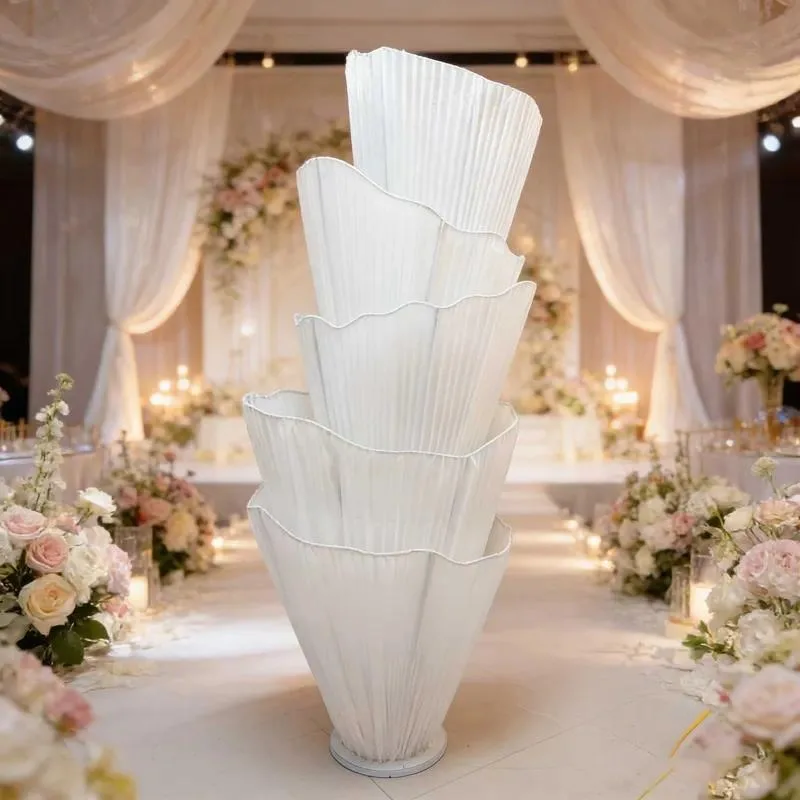 Luxury Giant Artificial Silk Flower Wedding Event Window Display High End Custom Handmade Art Installation