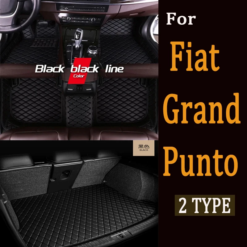 Car Floor Mats For Fiat Grand Punto Project 199 2005~2009 3door Tapetes Para Carro Alfombrillas Coche Car Mats Car Accessories