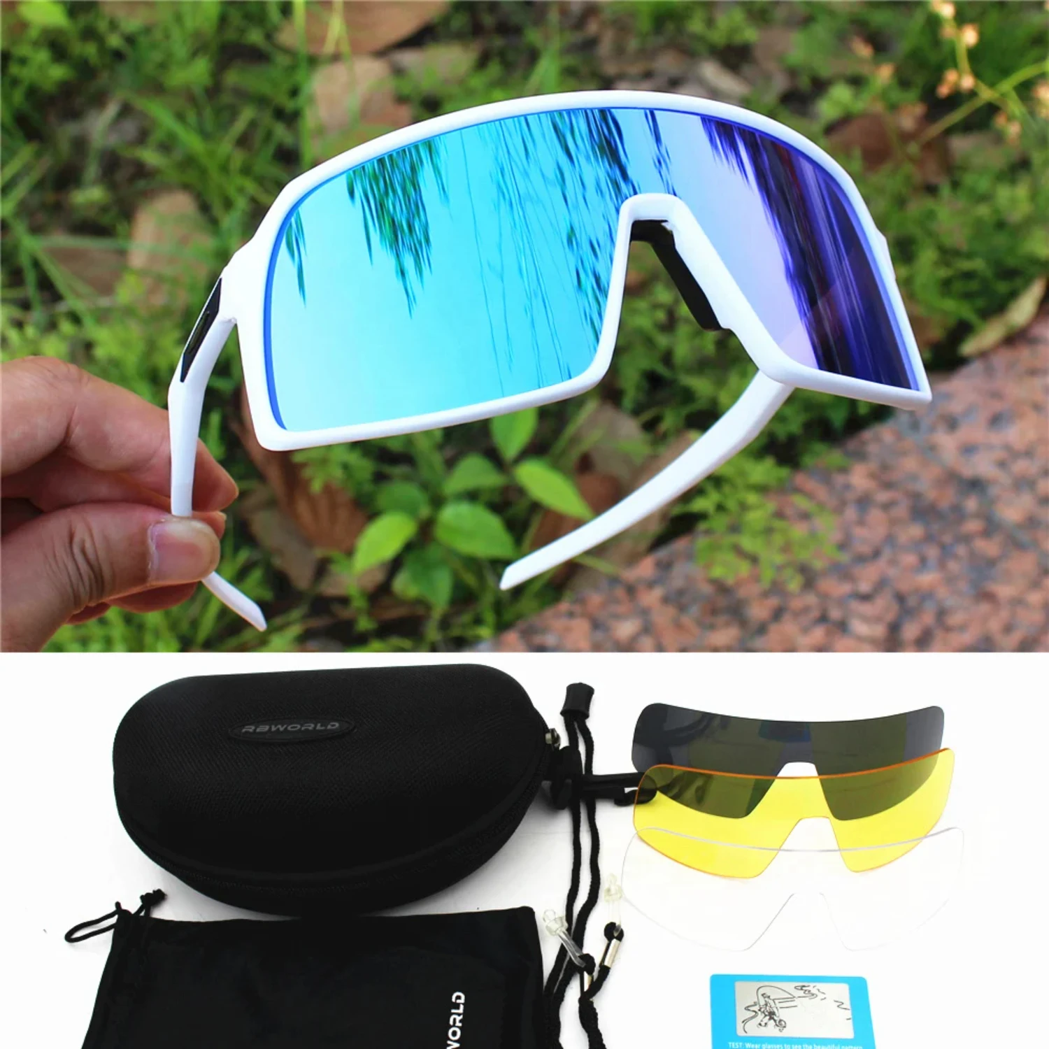 Lunettes de soleil polarisées de cyclisme pour hommes et femmes, sport, route, VTT, lunettes de vélo