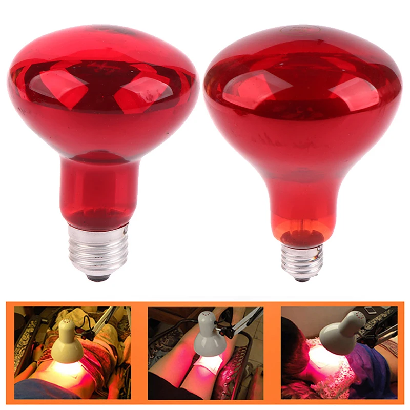 Bombillas de fisioterapia infrarrojas, lámpara roja de 100W y 150W para terapia de calefacción, dolor corporal, cuello, artritis, relajación