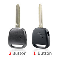 1 / 2 Button Remote Key Shell Case Replacement with TOY43 Blade Fit for TOYOTA Carina Estima Harrier Previa
