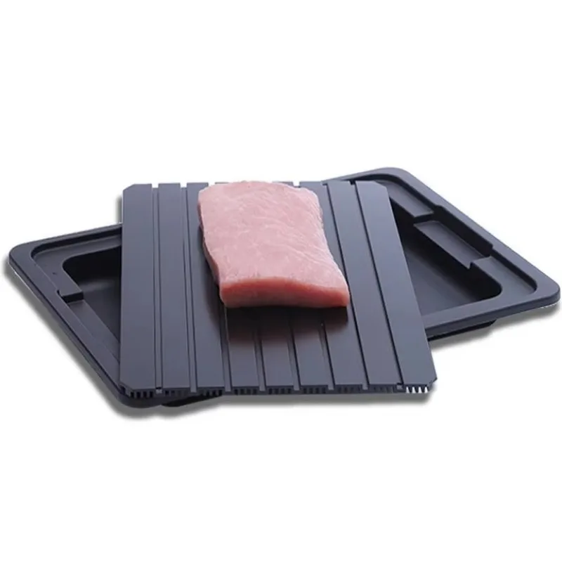 Aluminum Fast Defrosting Tray Freeze Food Rapid Thawing with Drip Tray 6mm Set