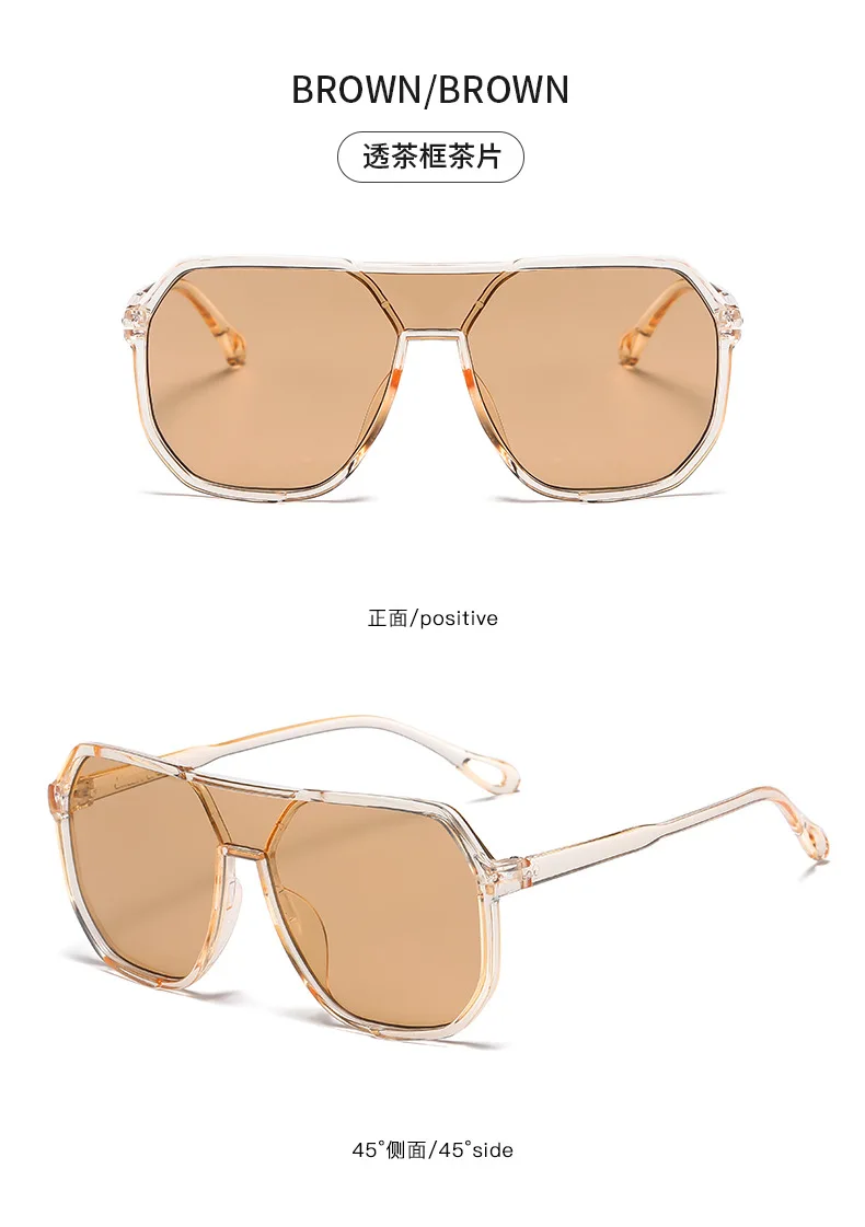 Neue Vintage Quadratische Sonnenbrille für Damen und Herren Luxusmarke Große Runde Sonnenbrillen Weibliche Männliche Eyewear Sonnenbrillen für Männer Frauen – Detail 15