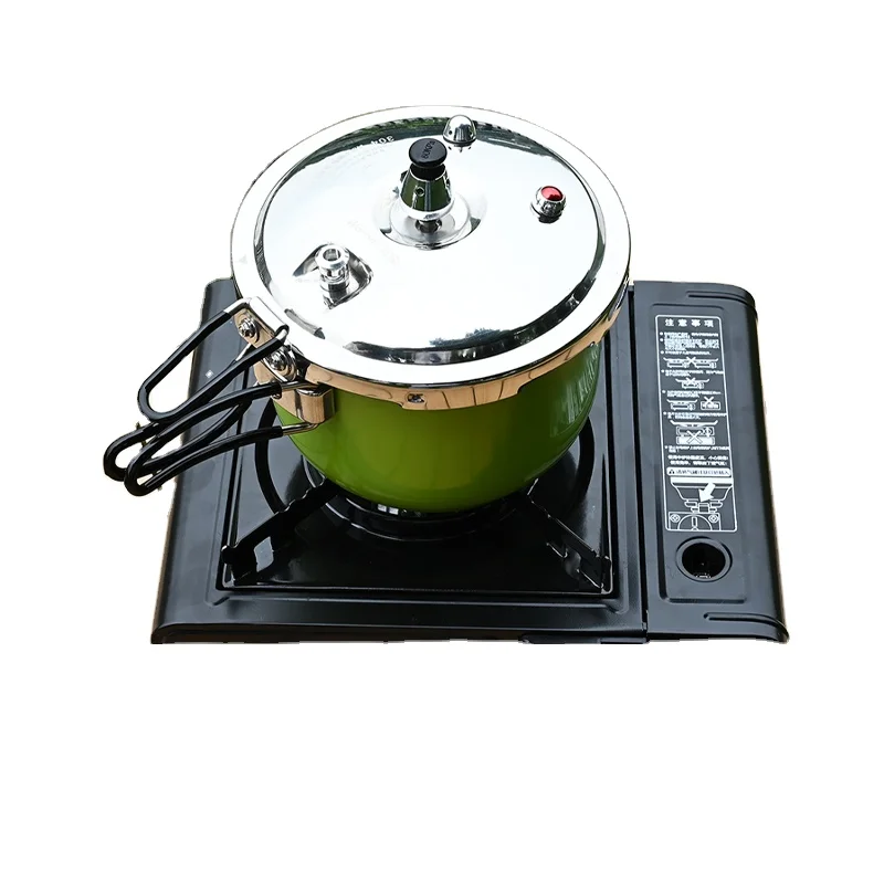 Tragbarer Mini-Explosionsgeschützter kompakter Schnellkochtopf aus Edelstahl 304 für den Außenbereich mit Klappgriffen für selbstfahrende Camping