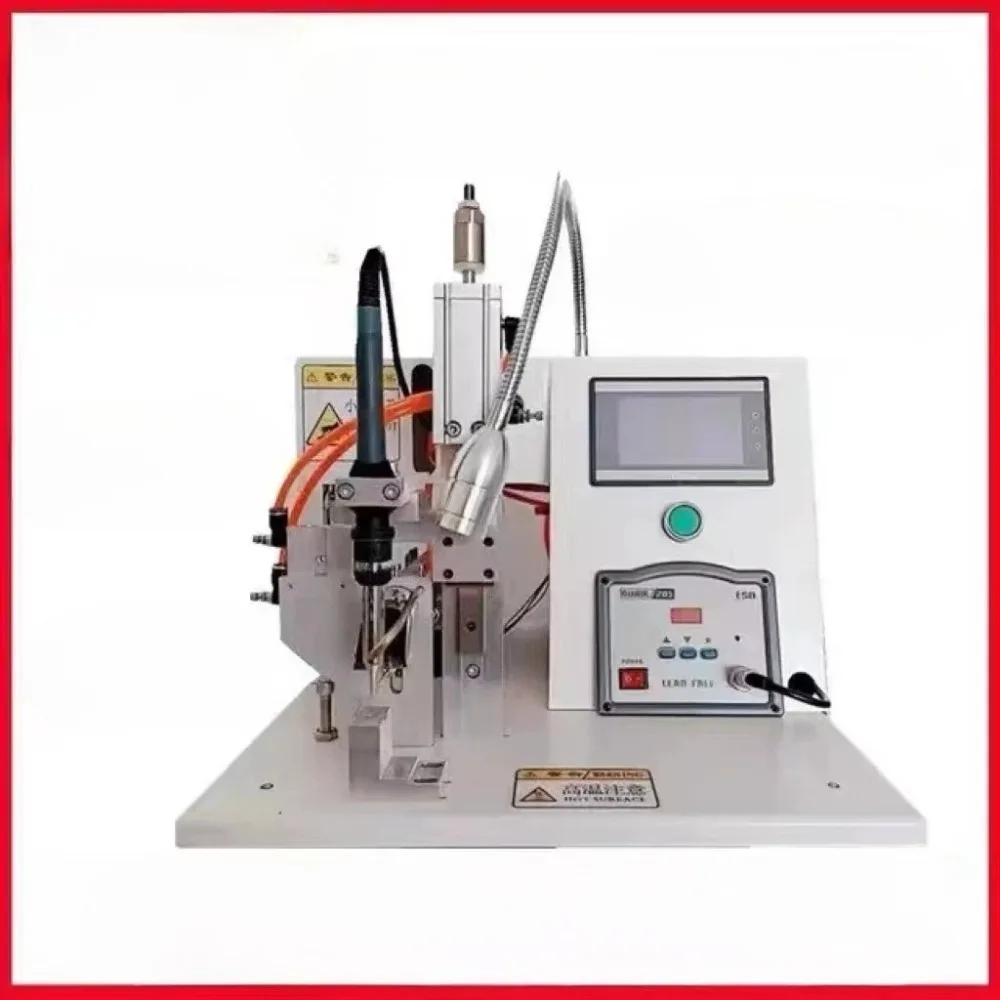 Touch Screen Control Semi Automatic Soldering Machine Pedal Soldering Station USB Plug Circuit Wire Harness Welding Equipment