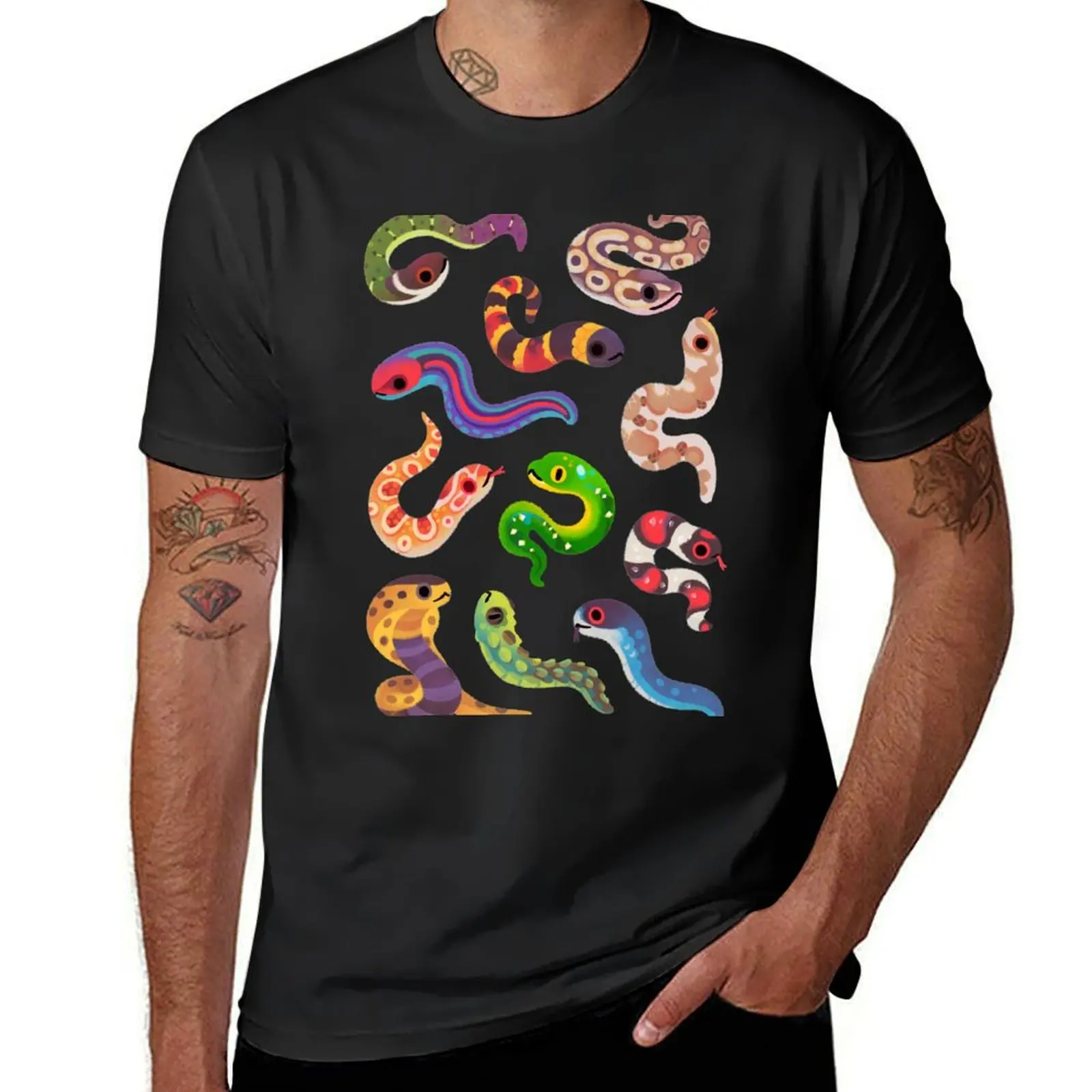 Serpent Day - bright T-Shirt kawaii clothes plain oversized t shirt men