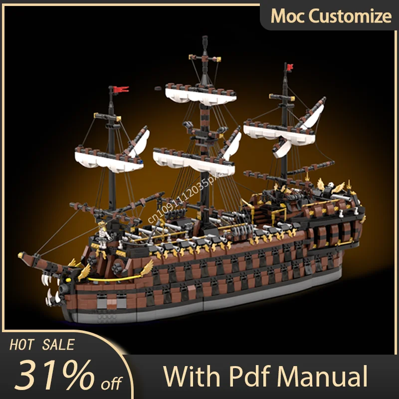 5956pcs Moc The Phantom Dancer Pirate Ship Building Blocks DIY Creative Assembly Ultimate Collector Series Bricks Toys Kid Gifts