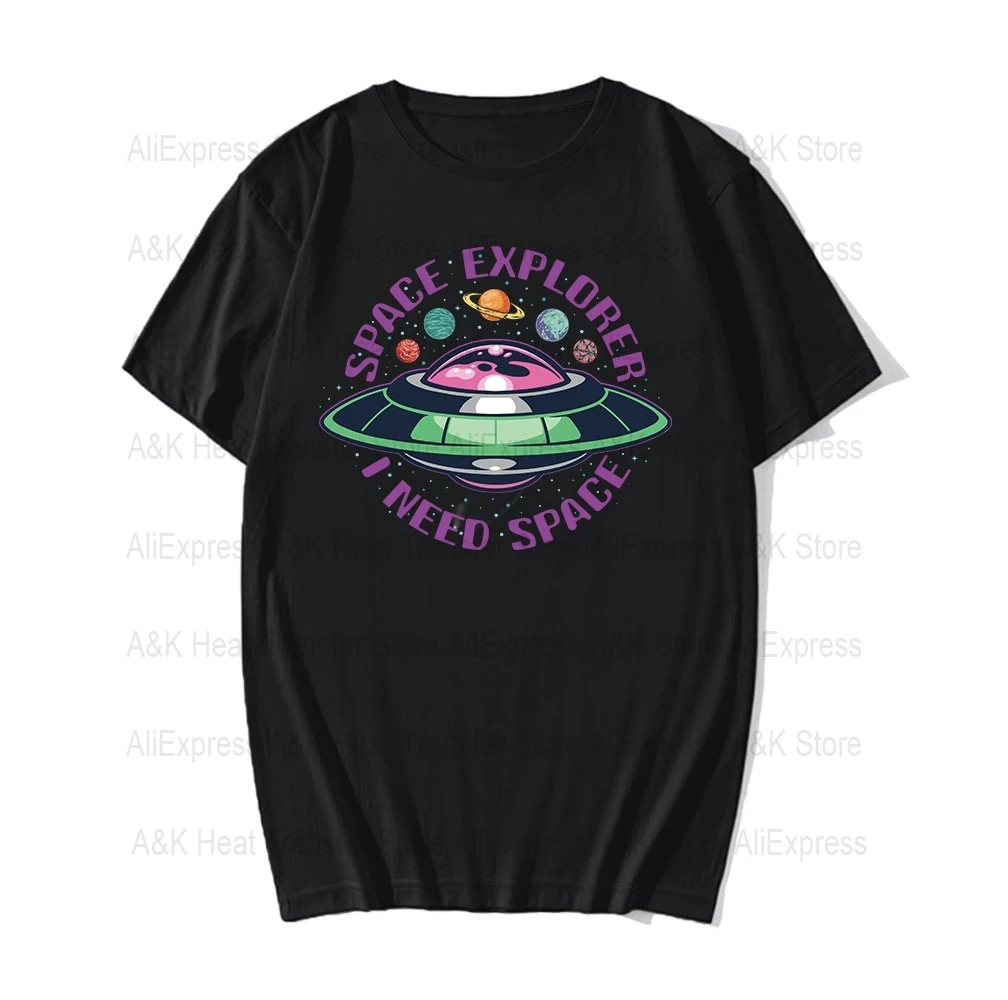 Decals Flying Saucer UFO Thermal Iron-On Heat Transfer Sticker Aliens T-Shirt Hoodies Patches For Clothes Applique Decoration