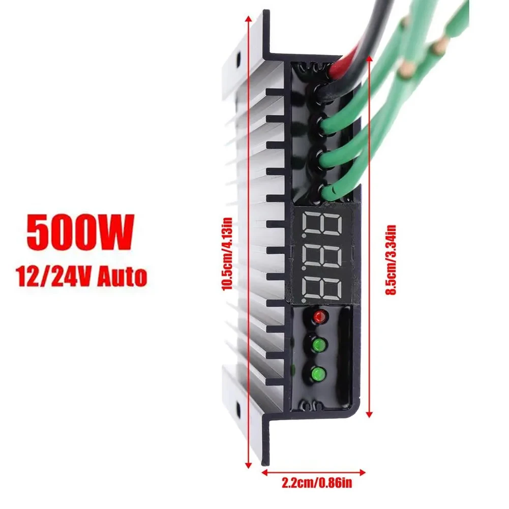 Imagem -02 - Controlador de Turbina Eólica com Proteção contra Sobrecarga Carga do Sistema de Três Fios Ip67 Impermeável 500 800w Ip67 dc 12v 24v