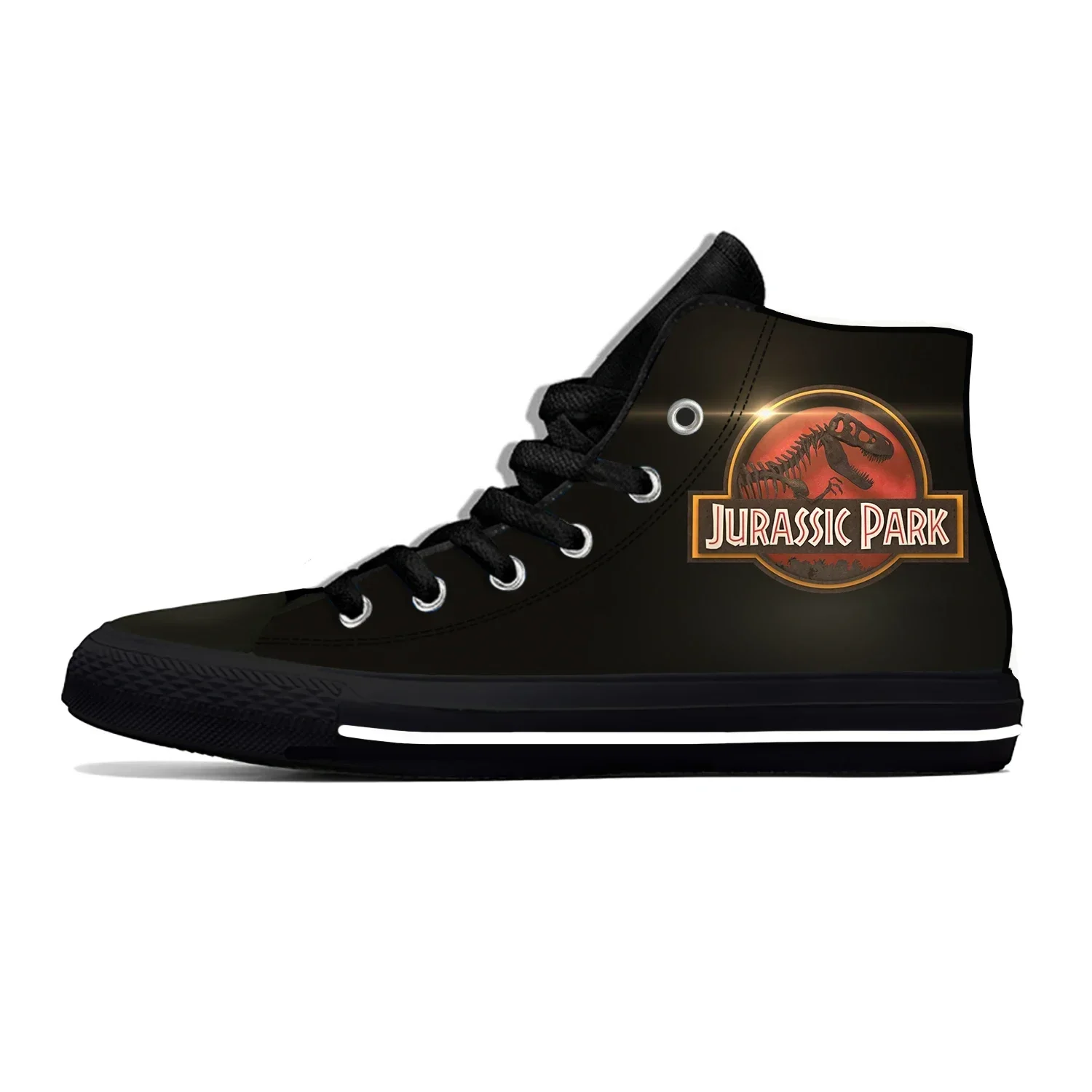 Park Dinosaur Anime Cartoon Manga Comic Jurassic Casual Cloth Shoes High Top Lightweight Breathable 3D Print Men Women Sneakers
