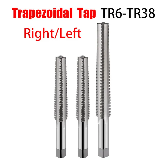 1PC Wysokiej jakości gwintownik trapezowy Tr Prawy Lewy Gwintownik trapezowy TR8 TR10 TR12 TR16 TR18 TR20 * 2/3/4 Narzędzia do gwintowania