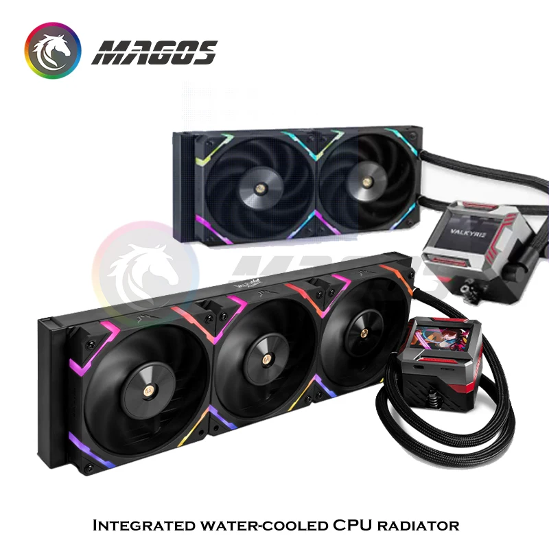 VK CPU Monitor Water Cooler 240mm Liquid Cooling Rgb Processor Cooler Cpu Heat Sink 120mm Fan PC Water Cooling Radiator
